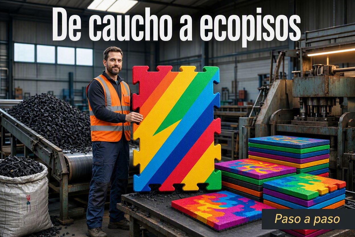 Video explicativo del proceso de transformación del caucho reciclado